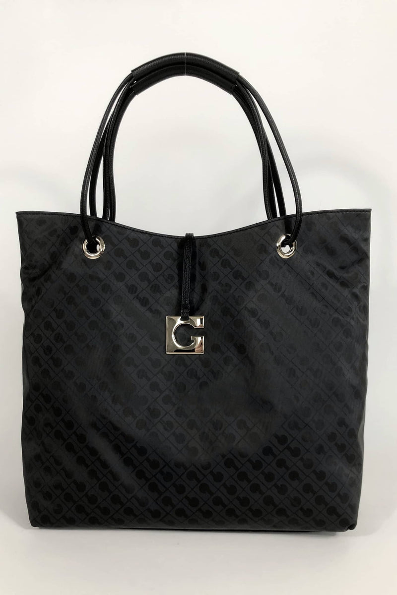 Gherardini Shopping bag logata vista frontale variante colore nero