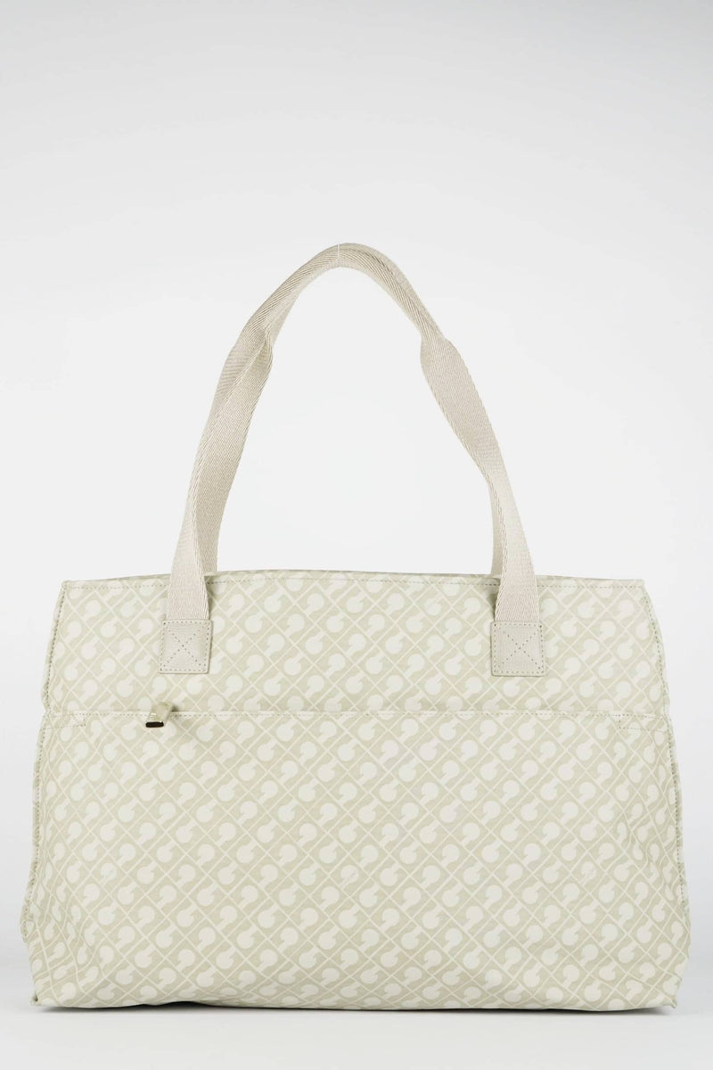Gherardini Shopping bag con monogram vista frontale variante colore lino