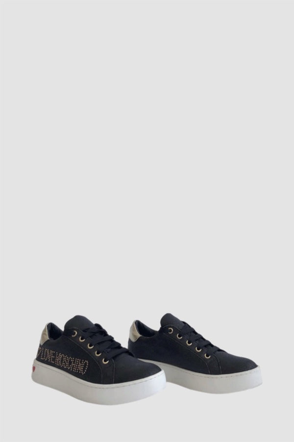 Love Moschino Sneaker glitterata vista di entrambe le scarpe