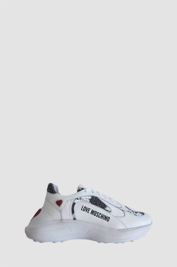 Love Moschino Sneaker con paillettes vista frontale