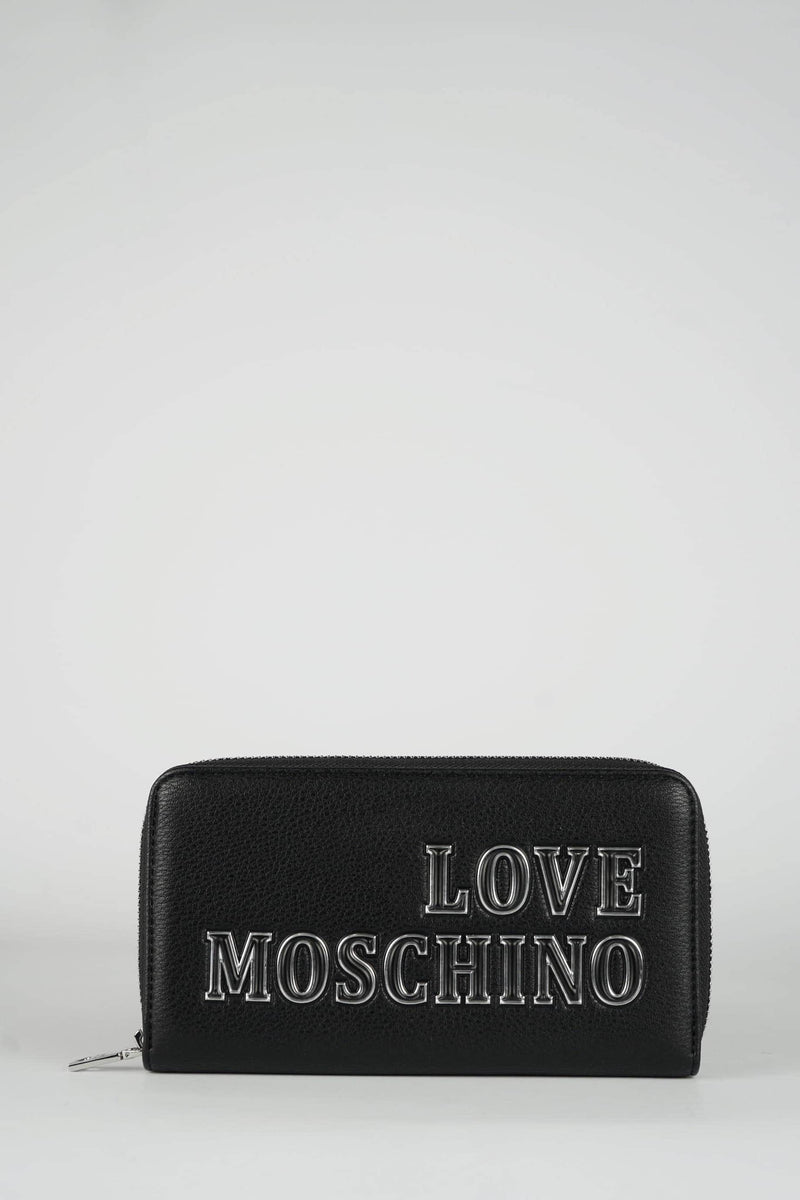 love moschino Zip around maxi logo colore nero