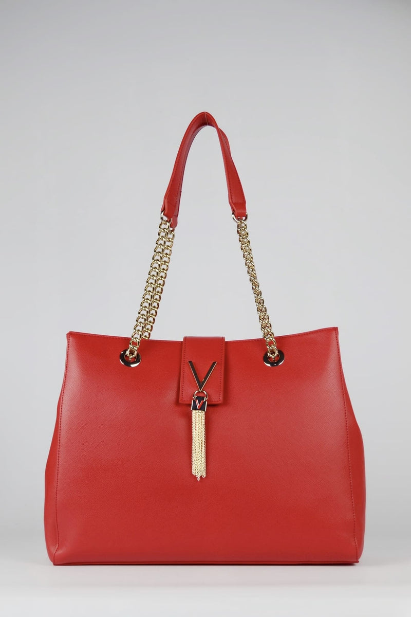 Mario Valentino Shopping bag in saffiano variante colore rosso