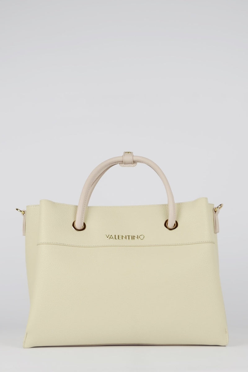 Mario Valentino Shopping bag martellata vista frontale variante colore beige