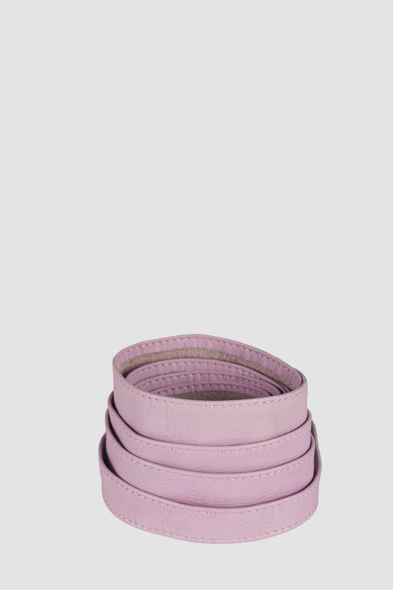 Rinascimento Cintura Fusciacca Metallizzata vista frontale arrotolata variante colore rosa