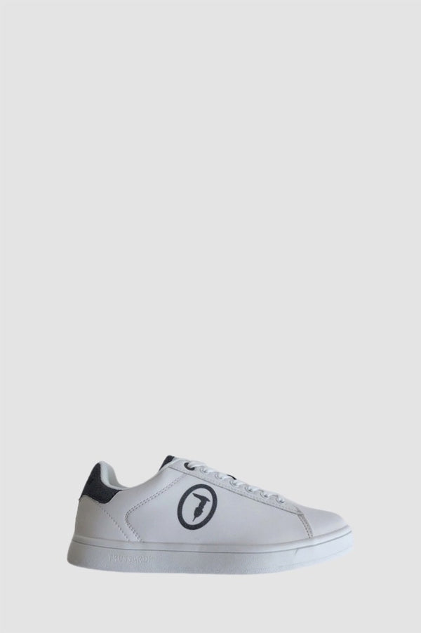 Trussardi Sneaker con logo glitterato vista frontale