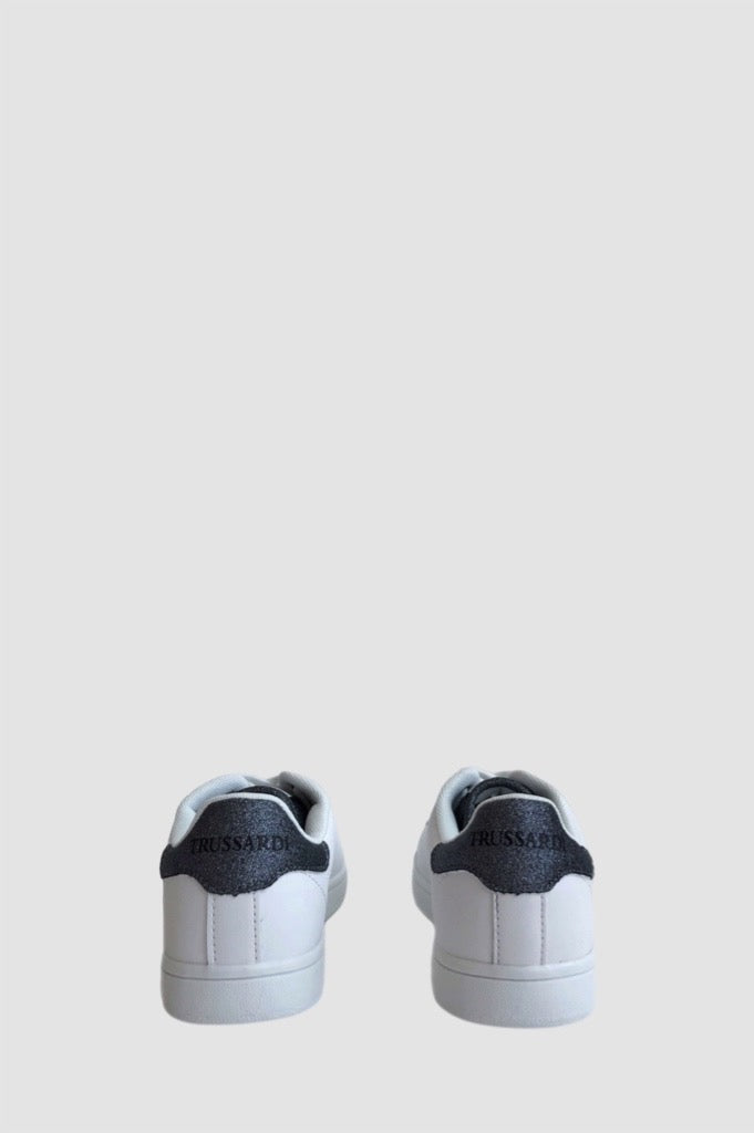 Trussardi Sneaker con logo glitterato vista posteriore