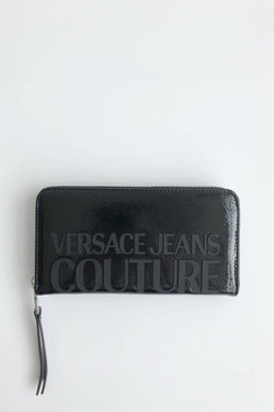 Versace Jeans Couture Portafogli lucido vista frontale variante colore nero