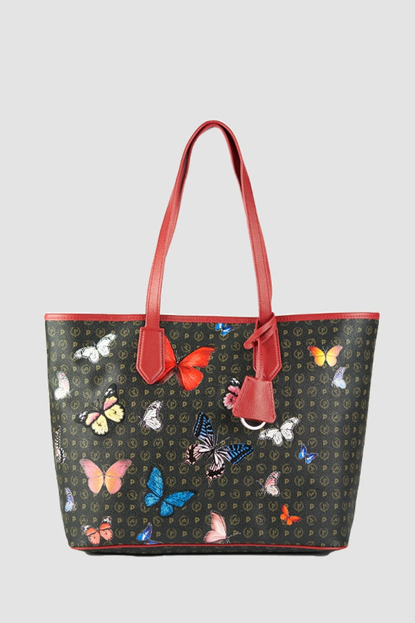 Pollini Shopping Bag Monogram con stampe vista frontale