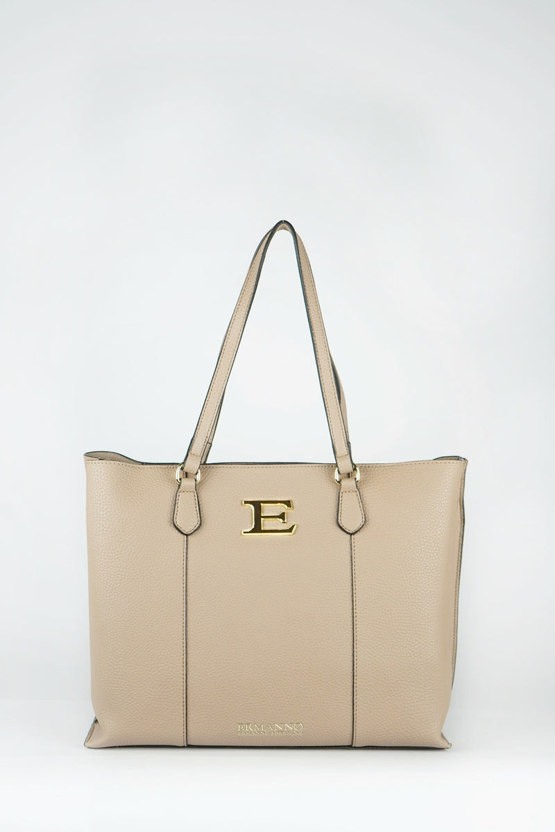 Ermanno Scervino Shopping Bag Eba vista frontale variante colore taupe